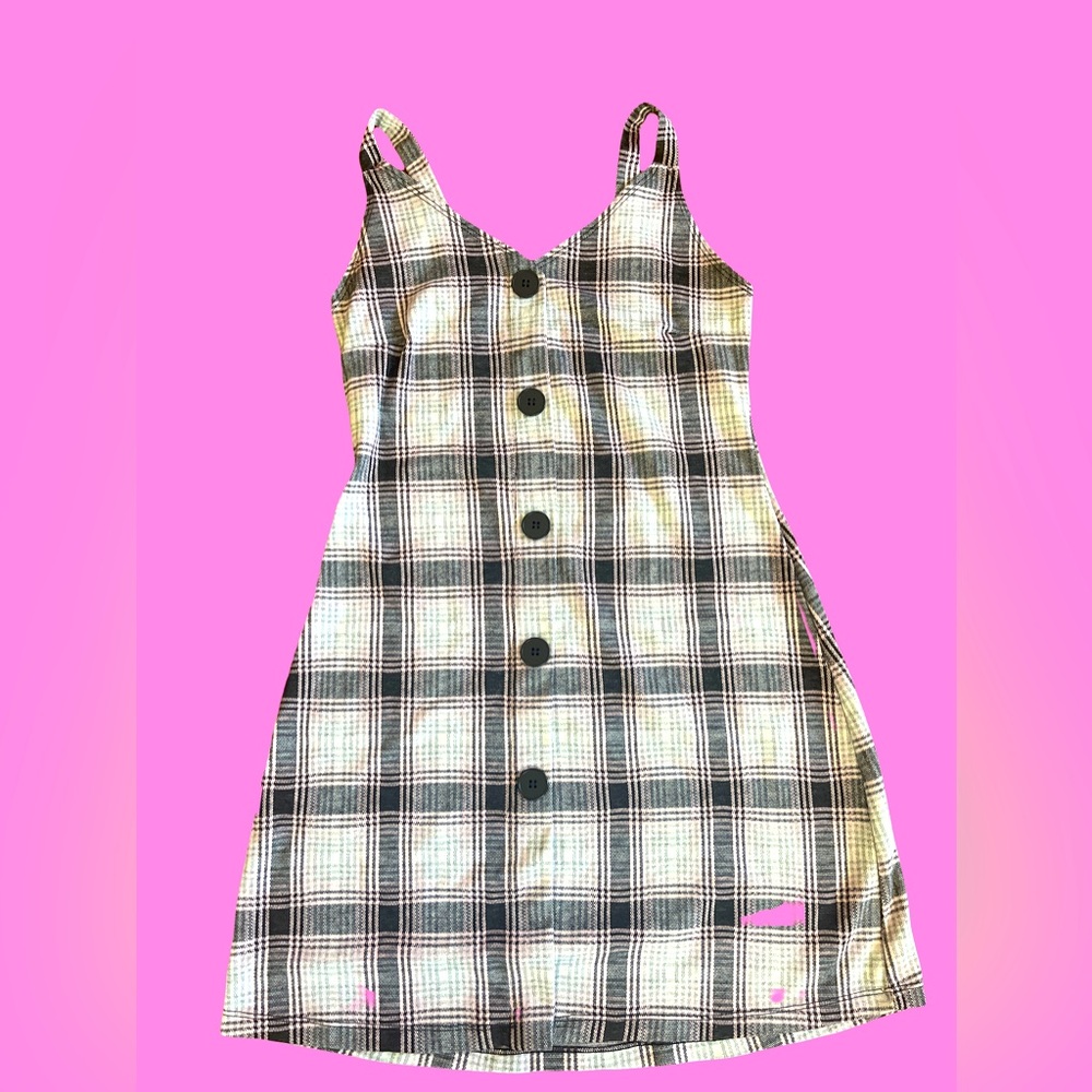 Stretchy 90s Plaid Dress